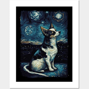 Chihuahua Starry Night Posters and Art